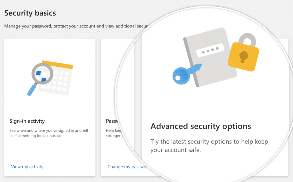 Advanced Security Options in Microsoft