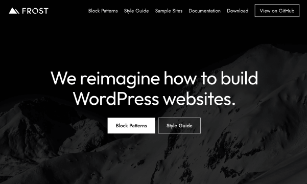 一款支持全站编辑的wordpress主题—Frost主题