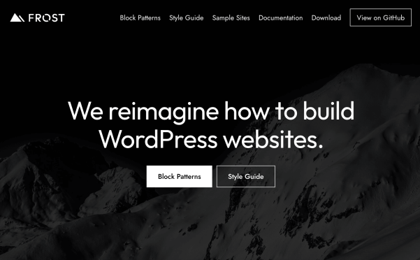 一款支持全站编辑的wordpress主题—Frost主题