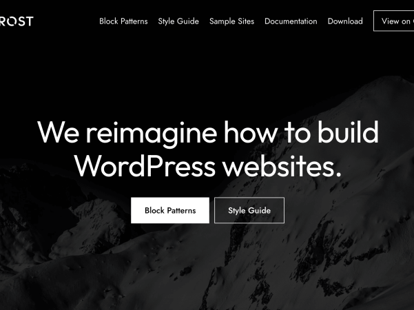 一款支持全站编辑的wordpress主题—Frost主题