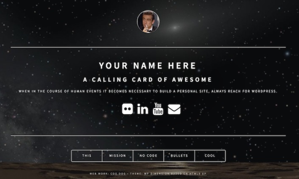 简洁大气的wordpress落地页主题Dimension