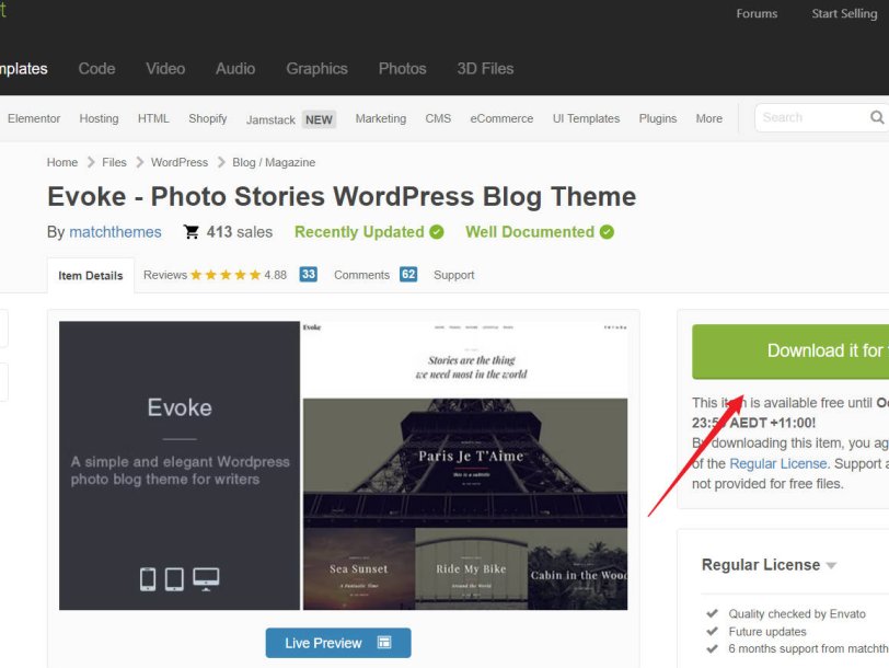 Themeforest每月限免主题