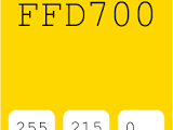 金色颜色代码 #ffd700