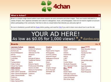 4chan网站介绍,一个可以免登录发广告的网站