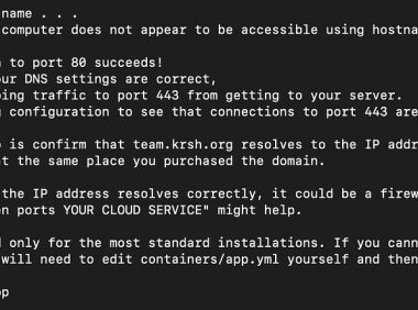 Discourse 安装时提示: WARNING: Port 443 of computer does not appear to be accessible using hostname