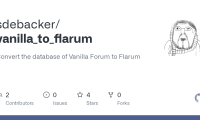 vanilla数据库转换为flarum的工具
