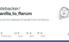 vanilla数据库转换为flarum的工具