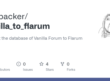 vanilla数据库转换为flarum的工具